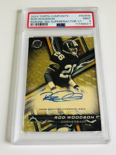 2023 Topps Composite SUPERFRACTOR 1/1 Auto Rod Woodson #RARW PSA 9 Steelers
