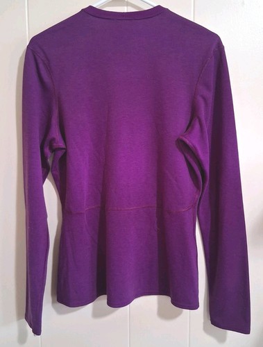 Women's Patagonia Shirt Capilene Medweight Long Sleeve Crew Neck Purple Large - Picture 2 of 13