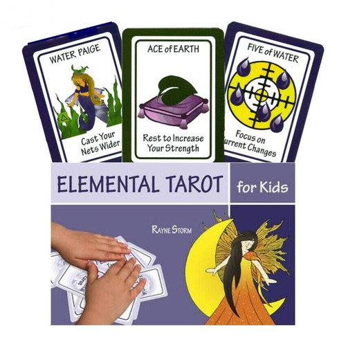 ELEMENTAL TAROT FOR KIDS CARDS & BOOK SET SCHIFFER PUBLISHING RAYNE STORM NEW - Imagen 7 de 12
