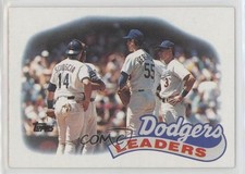 1989 Topps Team Leaders Los Angeles Dodgers Mike Scioscia Orel Hershiser 15uk