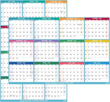 2026-2027 Dry Erase Calendar Large Yearly Wall Calendar, 38.2'' X 25.2'', 2-Si