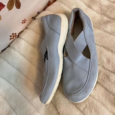 Ros Hommerson Womens 10N Shoes Clever Blue White Walking Comfort Slip On Spring