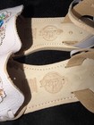 Cecilia’s Creations White Leather Floral Embroidered Tie Flat Sandals US 3 — photo 2