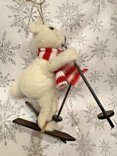 Ornament - Dapper Polar Bear Skiing 5.5"