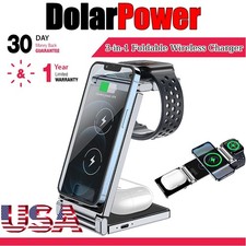 3-in-1 Foldable Wireless Charger Fast Magnetic Charging Station for Phone Apple