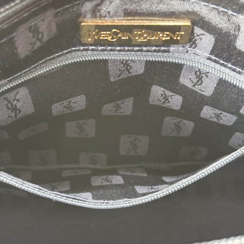 SAINT LAURENT Patchwork Navy Lizard Embossed Leather Handbag - Picture 16 of 17