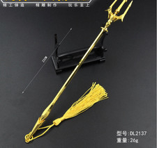 New 1/12 Metal Trident Sword Spear for Aquaman 6'' 7'' Action Figure Weapon 22Cm