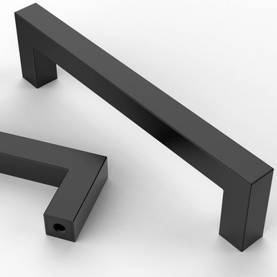 Asidrama 10 Pack 5 Inch(128mm) Matte Black Kitchen Cabinet Handles, Stainless St