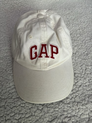 De Colección Fieltro Rojo Hueco Logo Marfil Algodón Cuero Correa Ajustable Gorra Preppy