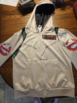 Ghostbusters Peter Venkman ''Slimed'' Zip-Up Hoodie - Proton Pack Design Med