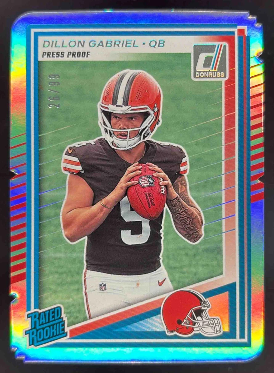 2025 Donruss Rated Rookie Press Proof Silver Die-Cut #316 Dillon Gabriel RC /99