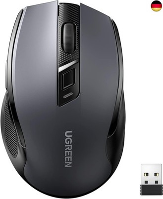 UGREEN 2.4G Maus kabellos mit 4000 DPI, Ergonomisches Design, Wireless Mouse