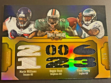 2011 Topps Triple Threads Mario Williams Reggie Bush Vince Young Combo Relic 7/9
