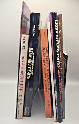 Lot of 8 Books about Batik - Textiles, Tie-Dye, Ancient Art, Java, Fabrics, Dyes