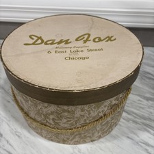 Vintage Antique Hat Box Dan Fox Millinery Chicago IL A7 