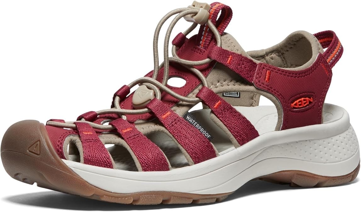 KEEN Sandali donna Astoria West punta chiusa Merlot Scarlet taglia 5 5