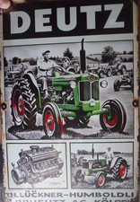 DEUTZ   TRAKTOR BULLDOG  .... -   Blechschild Retro 20 x 30 cm