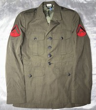 USMC 39R Marine Corps Dress Alpha Green Service Jacket Military Coat
