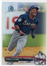2017 Bowman Chrome Draft Prospect Refractor Rookie Ronald Acuna #39 Braves