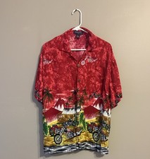 Banana Split USA Hawaiian Shirt. Motorcycles. Size XL