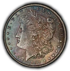 1898 $1 Morgan Silver Dollar - Luster - Deep Vilet Toning - SKU-D7726
