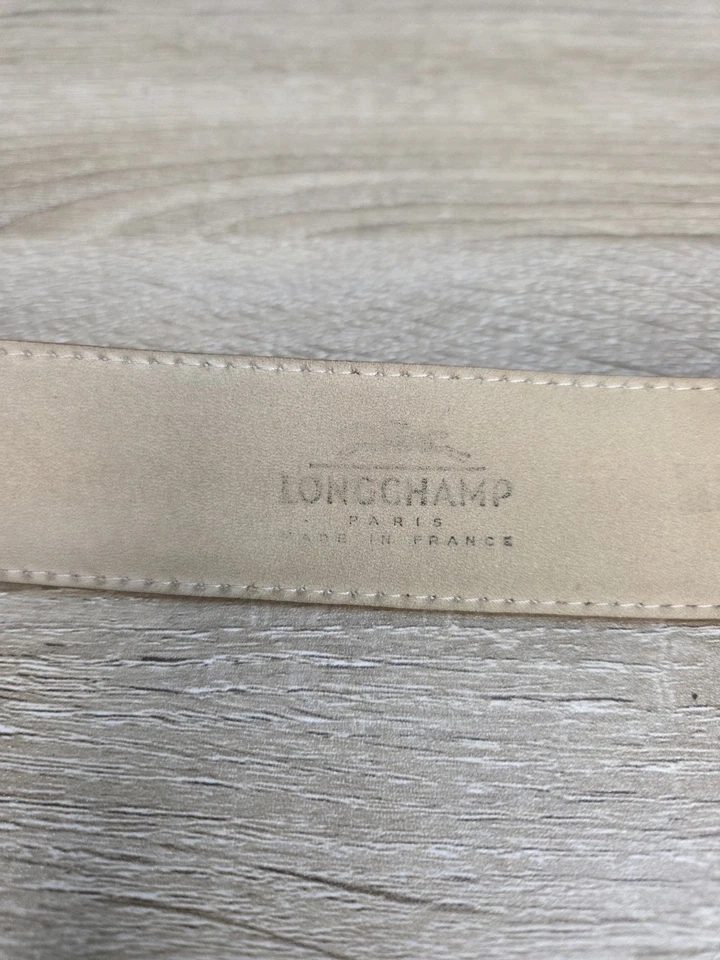 Cinturón Longchamp para mujer. Tostado/Cuero. Ver fotos para rango de tallas. M/L Hecho en Francia Foto 4 de 4