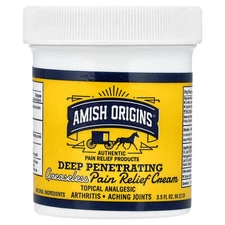 Amish Origins, Deep Penetrating, Greaseless Pain Relief Cream, 3.5 fl oz