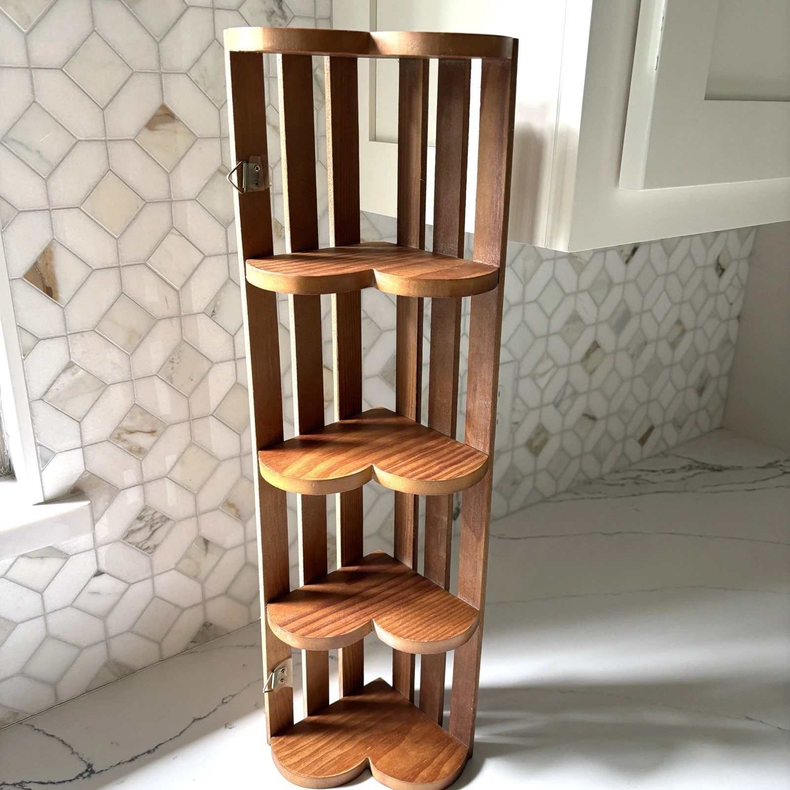 Vintage Wood Corner Wall Shelf Heart Shaped Shelves, Slat Back 23x7 Cottage
Opens in a new window or