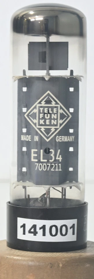 EL34 Telefunken Hecho en Alemania Amplitrex Probado Cantidad 1 # 141001 Foto 3 de 4