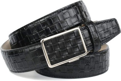 Anthoni Crown Men's 2317FM10 Leather Belt, Black, 85