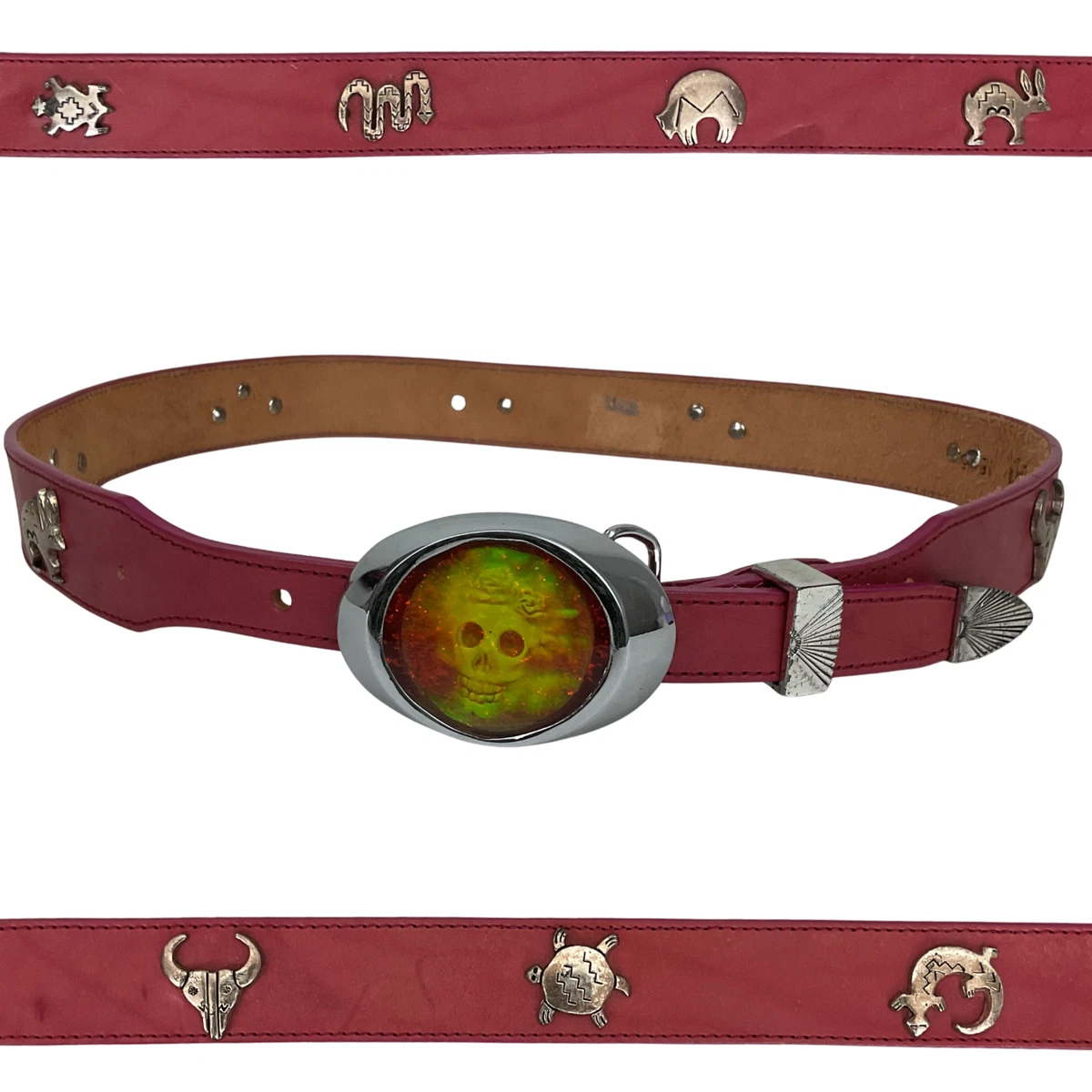Greg Duftler Designs Embossed Leather Belt Size Large Designer – Denim Lily Boutique main image 4