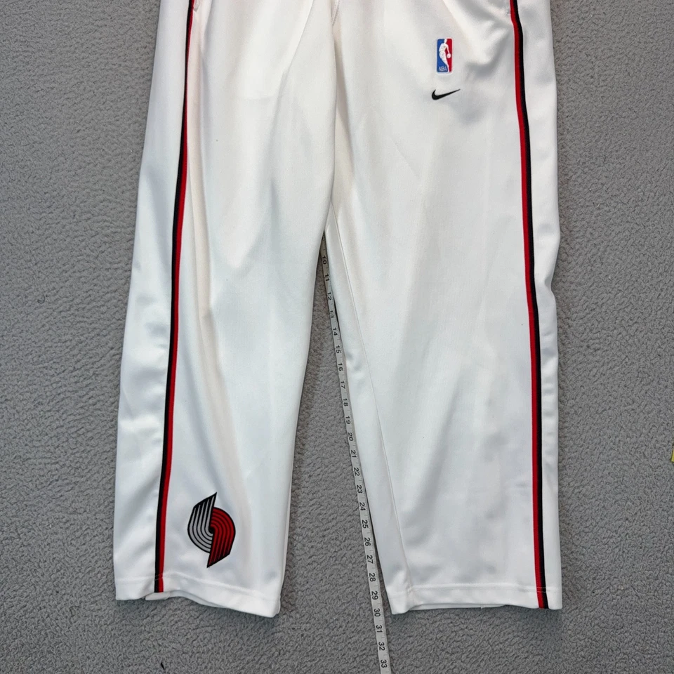 Pantalones deportivos Portland Trail Blazers de calentamiento para hombre grandes blancos Nike atléticos NBA Foto 4 de 4