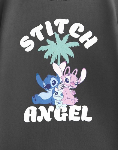 Disney Stitch & Angel Grey Lilo & Stitch Sweatshirt Girls - Picture 6 of 9