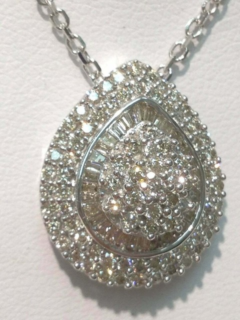 3Ct Round Cut Moissanite Cluster Pendant 14K White Gold Finish Free Chain 3Ct Round Cut Moissanite Cluster Pendant 14K White Gold Finish Free Chain