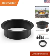 36-Inch Round Fire Pit Ring - Ideal for Above or In-Ground Fireplaces
