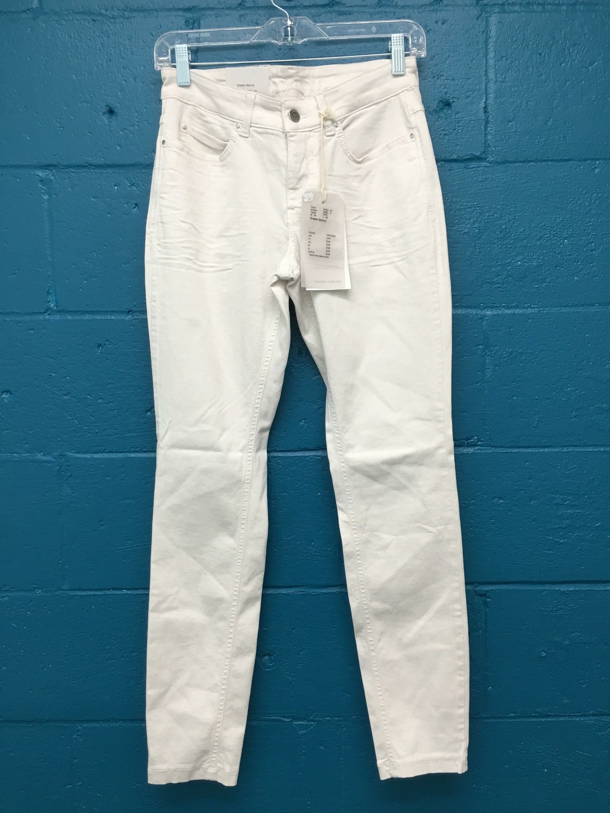 Women's Mac Jeans Dream Skinny Jeans 34x30 Ivory Cotton Polyester Spandex Women's Mac Jeans Dream Skinny Jeans 34x30 Ivory Cotton Polyester Spandex