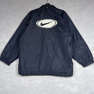 Vintage 90s Nike Full Zip Nylon Windbreaker Jacket Black Vintage 90s Nike Full Zip Nylon Windbreaker Jacket Black