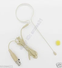 Beige Over The Ear Headset Microphone for Shure TA4F Wireless Beltpack System