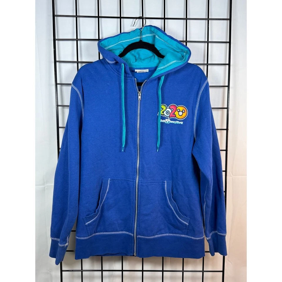 Женская куртка с капюшоном Walt Disney World Parks на молнии L синяя с персонажами 2020 ограниченное издание - Изображение 2 из 4