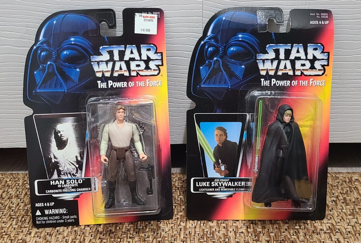 Star Wars Power of the Force 2 Red Card Han Solo In Carbonite - Action
