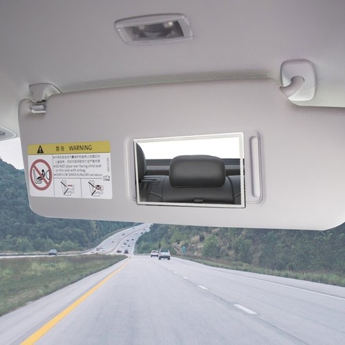 Car Visor Vanity Cosmetic Mirror Sun-Shading Stainless Steel Stick On Sun Visor - Picture 6 of 15