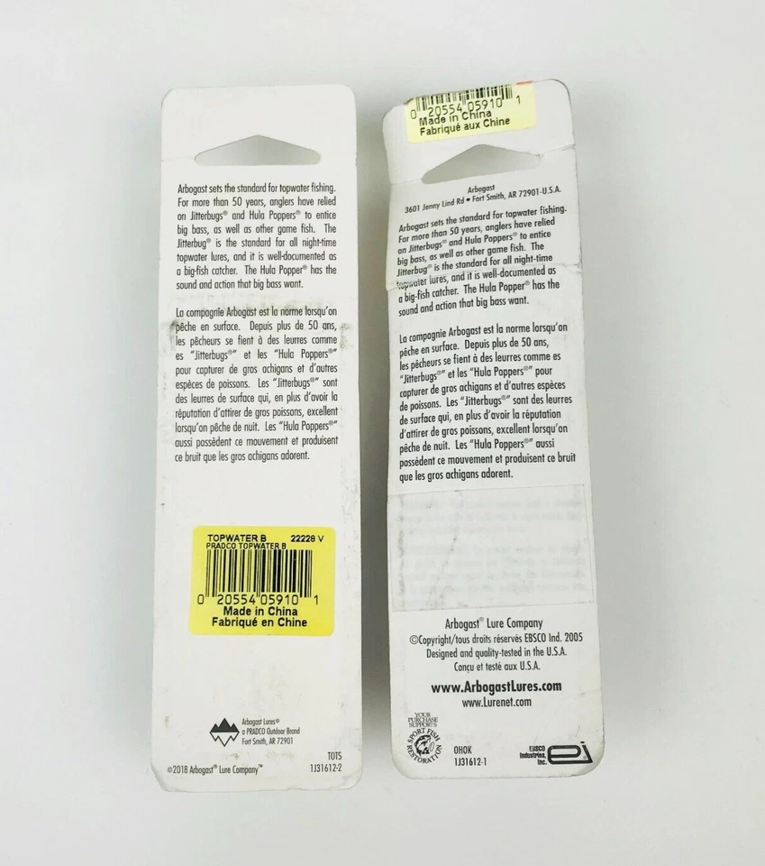 2 señuelos de pesca Arbogast Jitterbug - Firetiger y Perch Foto 2 de 4