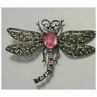 KJL KENNETH J. LANE Large Pink and Pave Crystals Dragonfly Pin — photo 4