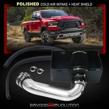 For 2009-2018 RAM 5.7L HEMI Cold Air Intake Polish Aluminum Piping + Heat Shield
