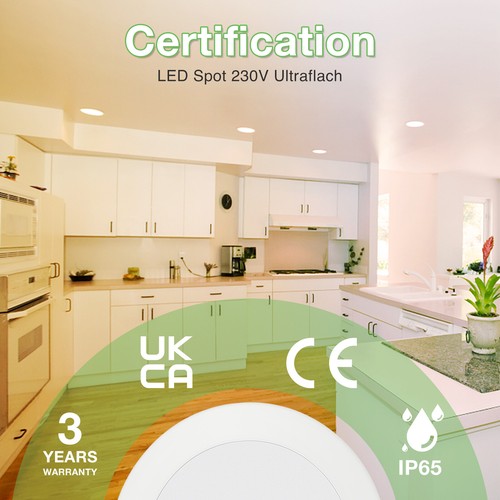 68mm LED Einbaustrahler Decken 5,5W/7W Rund Einbau Leuchte Strahler Dimmbar 230V - Bild 15 von 18