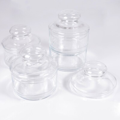 Libbey Stack'n Store 4-1/2'' Glass Jars with Lid #71098 (1 or 4 Pack)