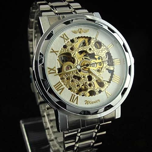Winner skeleton watch shop price