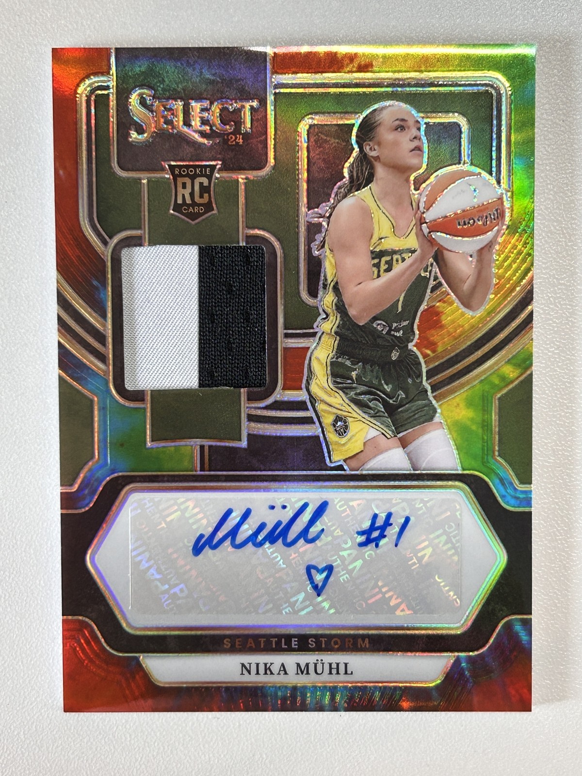 Nika Muhl 2024 Panini Select WNBA /25 Autographs RPA Patch Rookie Tie-Dye -YO