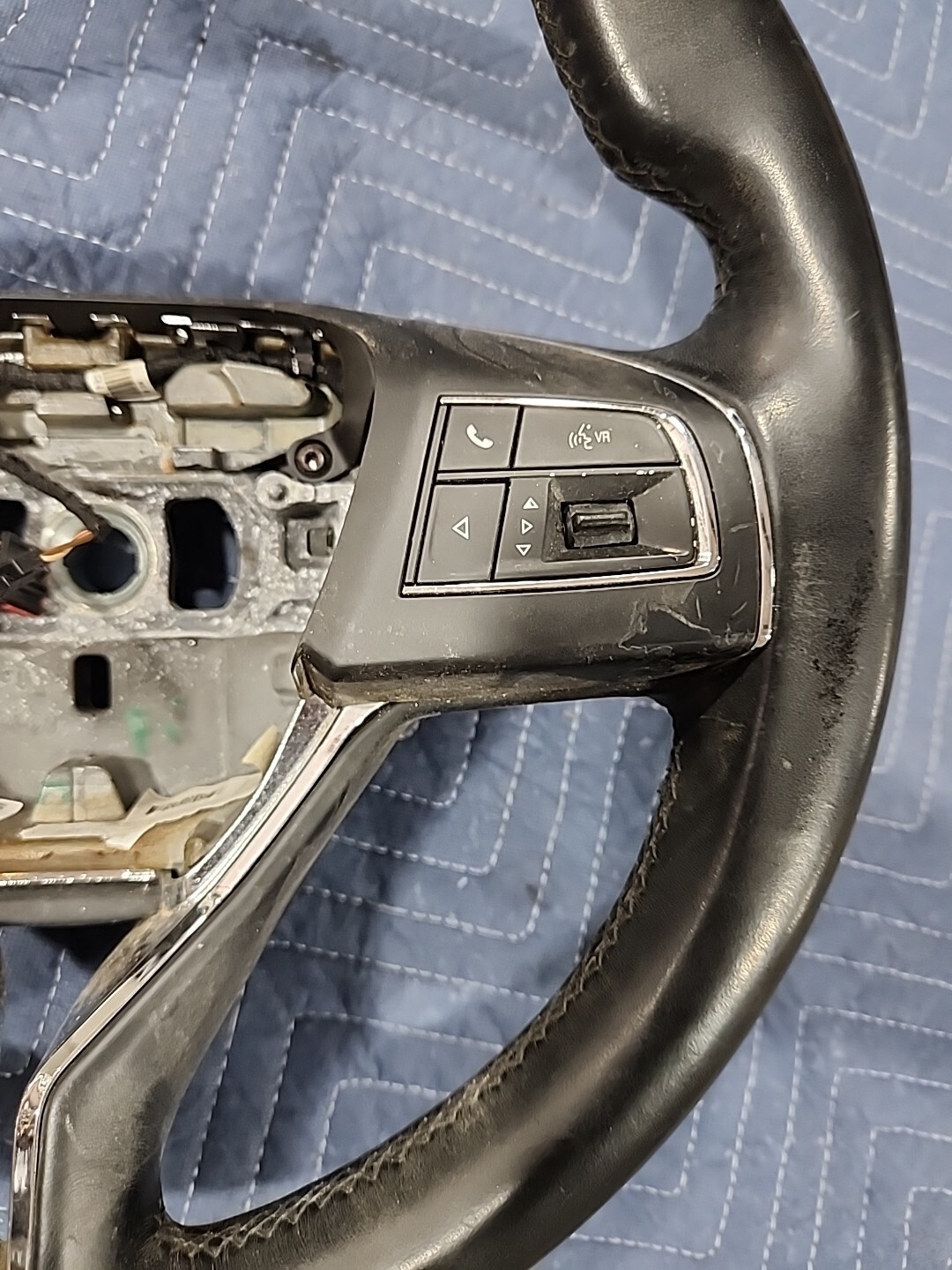2014-2019 MASERATI GHIBLI S Q4 DRIVER SIDE STEERING WHEEL LEATHER BLACK OEM #83