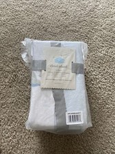 2 pk Cloud Island Jersey Fitted Crib Sheets White/Cloud Print Solid Lt Blue